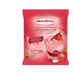 PÓ PARA PREPARO DE SOBREMESAS MORANGO 100G MAVALERIO