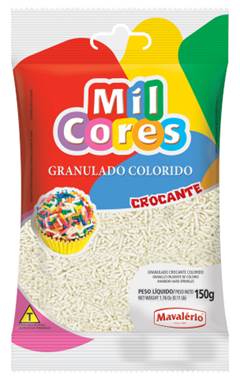 GRANULADO CROCANTE BRANCO MIL CORES MAVALÉRIO 150G