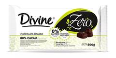 CHOCOLATE AMARGO 80% CACAU ZERO 500G DIVINE