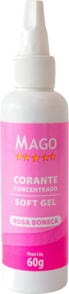 	CORANTE EM GEL SOFT GEL ROSA BONECA MAGO 60G	