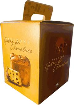  CAIXA PARA PANETONE CHOCOLATE 500 G IMPRESSORA GUARULHENSE PACOTE COM 50 UNIDADES 