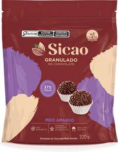 	GRANULADO DE CHOCOLATE MEIO AMARGO 37% CACAU SICAO 300G	