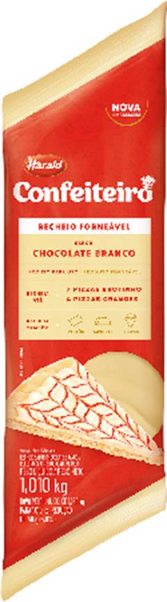 	RECHEIO FORNEÁVEL PARA PIZZA DE CHOCOLATE BRANCO HARALD 1,01KG	