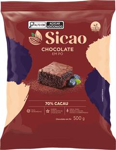  CHOCOLATE EM PÓ 70% CACAU SICAO 500 G 