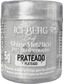 	PÓ DECORATIVO METÁLICO PRATEADO ICEBERG 5G	