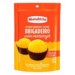PÓ PARA PREPARO DE BRIGADEIRO SABOR MARACUJÁ MAVALÉRIO 45G