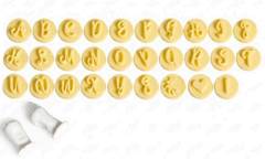 KIT CARIMBOS LETRAS GLAMOUR AMARELO BLUESTAR