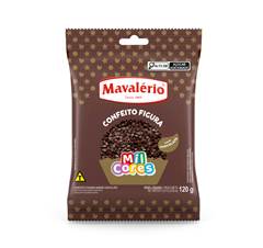 CONFEITO FIGURA CONFETE SABOR CHOCOLATE MAVALÉRIO 120G