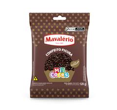 CONFEITO FIGURA CORAÇÃO SABOR CHOCOLATE MAVALÉRIO 120G