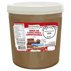DOCE DE LEITE PARA CONFEITARIA SEM AMIDO BOM PRINCÍPIO BALDE 4,8KG