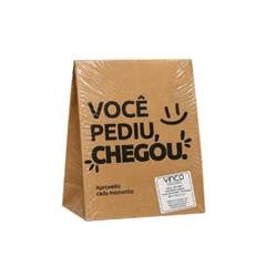 SACO KRAFT PARA DELIVERY VOCÊ PEDIU CHEGOU VINCO PP 25X18X12CM PACOTE COM 50 UNIDADES