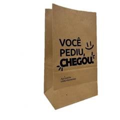 SACO KRAFT PARA DELIVERY VOCÊ PEDIU CHEGOU VINCO P 32X18X12CM PACOTE COM 50 UNIDADES
