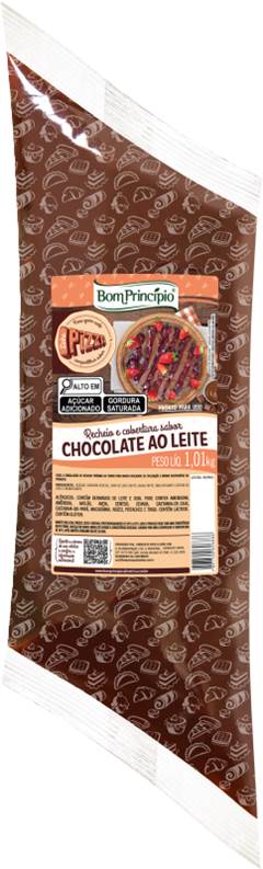 RECHEIO FORNEÁVEL SABOR CHOCOLATE AO LEITE BOM PRINCÍPIO BISNAGA 1,01KG