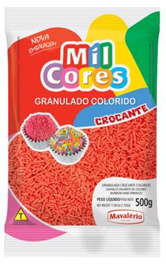 GRANULADO CROCANTE VERMELHO 500G MAVALÉRIO